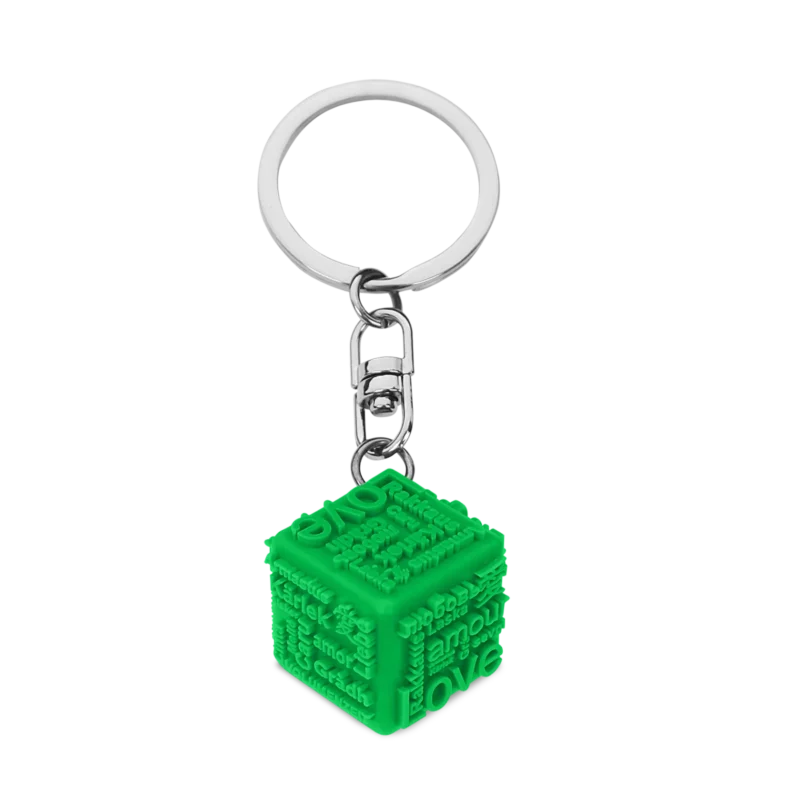 Keychain Heart Song Green