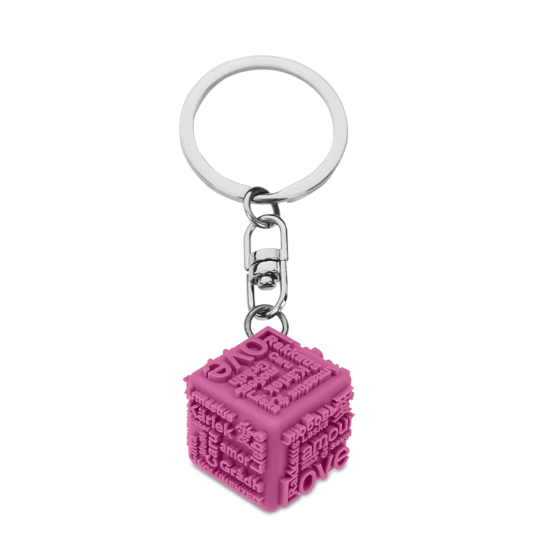 Keychain Heart Song Pink